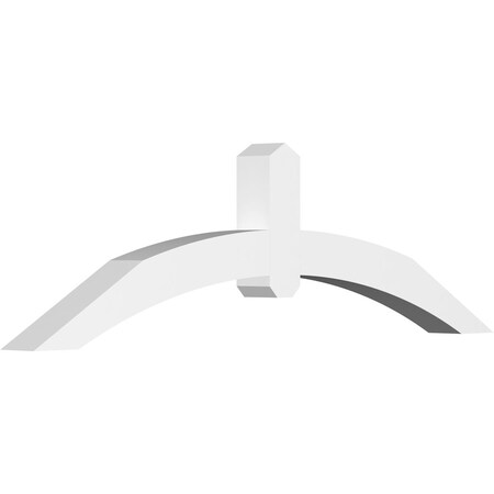 Ekena Millwork Archdale Architectural Grade PVC Gable Bracket, 60"W x 17 1/2"H x 4"D x 4"F, 7/12 Pitch GBP060X18X0404ARC00